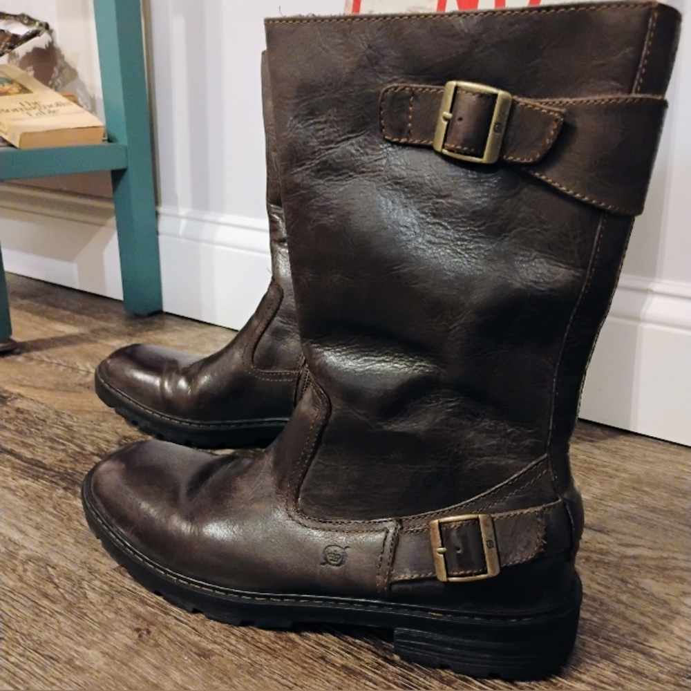 Men's Brown Leather Born Boots size 11M